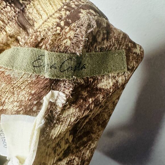 ENZA COSTA Snakeskin Tan Brown Printed Boho Loose Fit Shorts Size Small - Picture 5 of 8